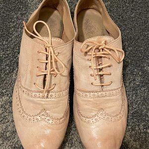 Mercanti Fiorentini dusty pink wingtip lace oxford, Soft Genuine Leather